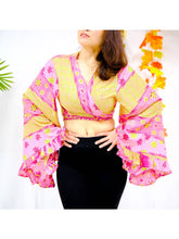Load image into Gallery viewer, Ruffle Sleeve Wrap Top