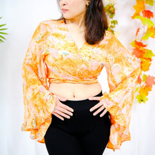 Load image into Gallery viewer, Ruffle Sleeve Wrap Top