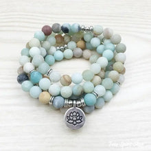 Load image into Gallery viewer, Amazonite Mala Bead Bracelet