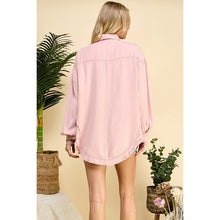Load image into Gallery viewer, Frayed Seam Balloon Sleeve Shirt
