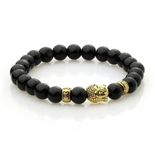 Load image into Gallery viewer, Black Agate Buddha Bracelet