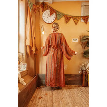 Load image into Gallery viewer, Earthy Orange Silk Bohemian Kimono