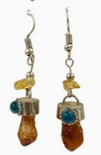 Load image into Gallery viewer, Raw Stone Dangle Earrings
