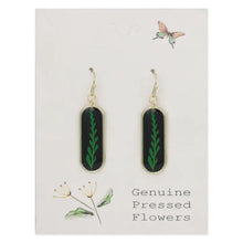 Load image into Gallery viewer, Dried Fern Frond Bar Earrings