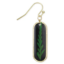 Load image into Gallery viewer, Dried Fern Frond Bar Earrings