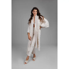 Load image into Gallery viewer, Ivory Fringe Long Jacket