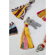 Load image into Gallery viewer, Kantha Tassel Keychain