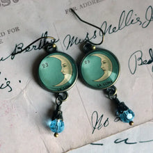 Load image into Gallery viewer, Loteria La Luna Crescent Moon Earrings