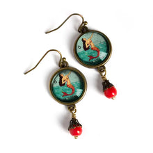 Load image into Gallery viewer, Loteria La Serina Mermaid Earrings