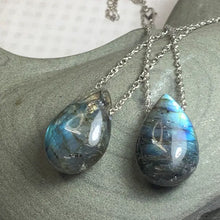 Load image into Gallery viewer, Magical Labradorite Drop Necklace