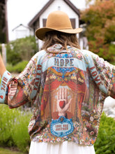 Load image into Gallery viewer, Love Language Cropped Bamboo Kimono