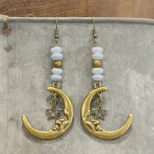 Load image into Gallery viewer, Moonlit Night Bronze Earrings