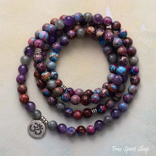 Load image into Gallery viewer, Purple Jasper & Labradorite Mala Bead Bracelet