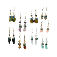 Load image into Gallery viewer, Raw Stone Dangle Earrings