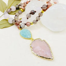 Load image into Gallery viewer, Rose Quartz Pendant Necklace