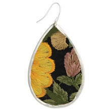 Load image into Gallery viewer, Embroidered Teardrop Earrings