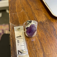 Load image into Gallery viewer, Silver Amethyst Statement Ring