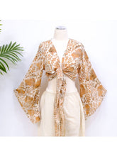 Load image into Gallery viewer, Silk Bell Sleeve Wrap Top