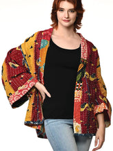 Load image into Gallery viewer, Reversible Cotton Kantha Kimono