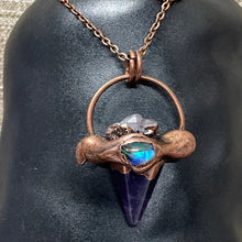 Load image into Gallery viewer, Gaia Sacred Hexagon Amethyst Necklace