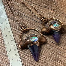 Load image into Gallery viewer, Gaia Sacred Hexagon Amethyst Necklace