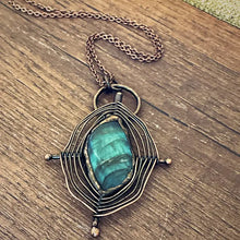 Load image into Gallery viewer, Twilight Labradorite Copper Necklace