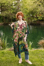 Load image into Gallery viewer, The Daydreamer Goddess Duster Kimono w/ Roses &amp; Rabbits