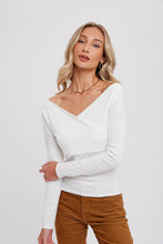 Load image into Gallery viewer, SURPLICE V-NECK KNIT TOP