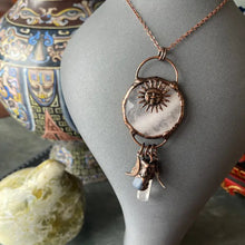 Load image into Gallery viewer, Surya Sun Rose Quartz Necklace