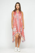 Load image into Gallery viewer, Amber Thick Stitch Embroidered Vest - Rose Watermelon