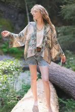 Load image into Gallery viewer, Earth &amp; Sky Pixie Duster Cropped Kimono w/ Trees
