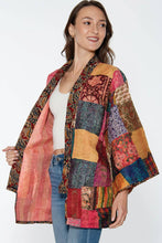 Load image into Gallery viewer, Reversible Kantha Silk Kimono Jacket