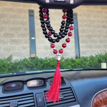 Load image into Gallery viewer, Wooden Beaded Mala Necklace with Onyx