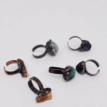 Load image into Gallery viewer, Vintage Natural Stone Amorphous Crystal Adjustable Ring