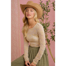 Load image into Gallery viewer, FLORAL EMBROIDERED STRETCH LACE LONG SLEEVE TOP