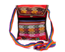 Load image into Gallery viewer, Tribal Peruvian Square Fringe "Julia" Crossbody Purse Bag