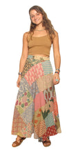 Load image into Gallery viewer, Cotton Print Patchwork Wrap Skirt