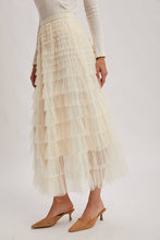 Load image into Gallery viewer, RUFFLED TULLE MIDI SKIRT