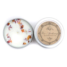 Load image into Gallery viewer, Rose Botanical Travel Tin Candle – 4oz Aromatherapy