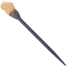 Load image into Gallery viewer, Natural Raw Stone Wooden Hair Stick Rough Crystal Accessory