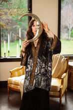 Load image into Gallery viewer, The Guardians Matineé (mid-length) duster w/ angels &amp; moon
