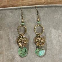 Load image into Gallery viewer, Spread Your Wings Dragonfly Dangle Earrings