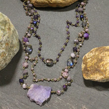 Load image into Gallery viewer, Best in Show Plum Stone Layered Necklace