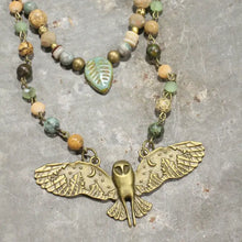 Load image into Gallery viewer, Spread Your Wings Owl Layered Necklace
