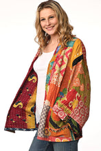 Load image into Gallery viewer, Reversible Cotton Kantha Kimono Jacket