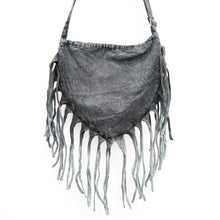 Load image into Gallery viewer, Celestial Stonewashed Crossbody Fringe Bag