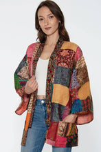 Load image into Gallery viewer, Reversible Kantha Silk Kimono Jacket
