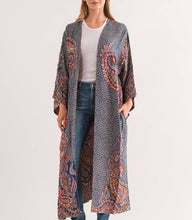 Load image into Gallery viewer, Rhea Navy Thick Stitch Duster