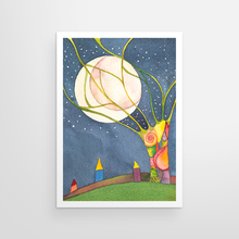 Load image into Gallery viewer, Crescent Moon &amp; Patchwork Tree