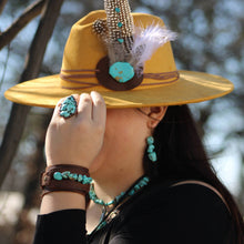 Load image into Gallery viewer, Blue Turquoise Ring set in Antique Copper